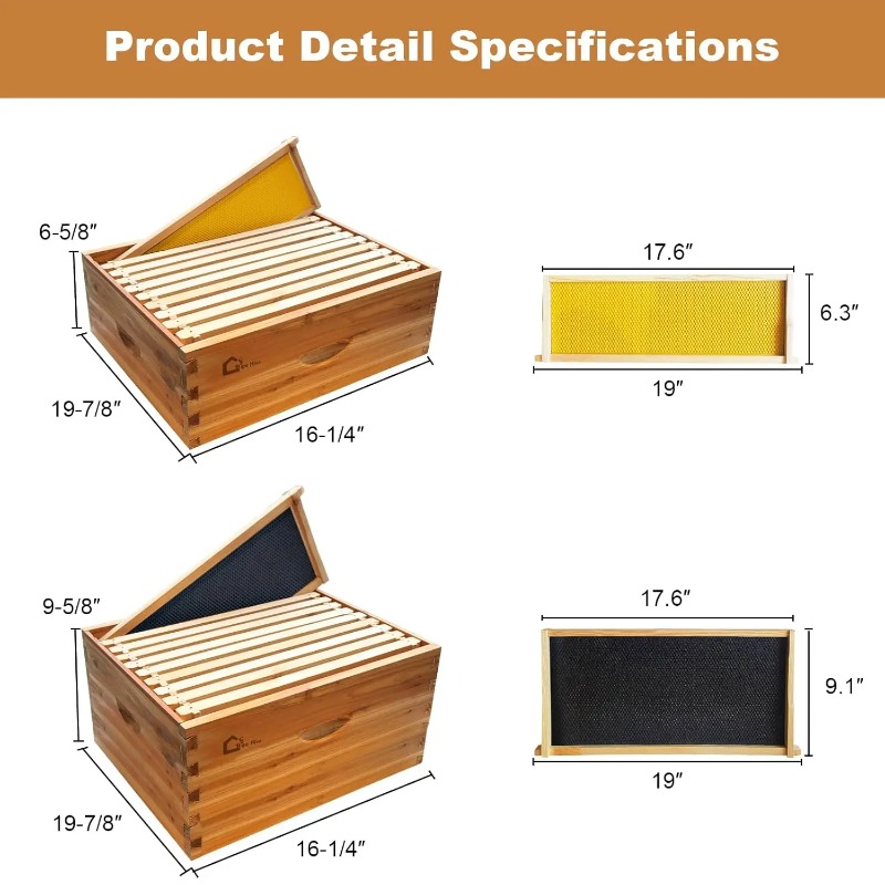 10-Frame Complete Beehive Kit, - đánh giá và giá Beehive Frame Wax