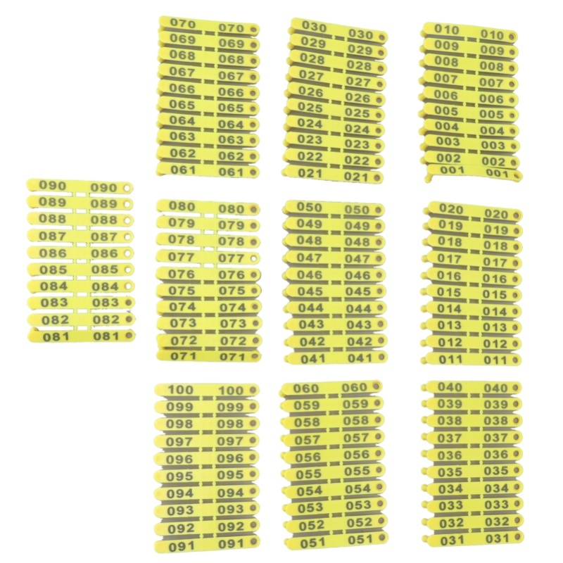 100PCS 001-100 Number Plastic  - đánh giá và giá Livestock Ear Tag